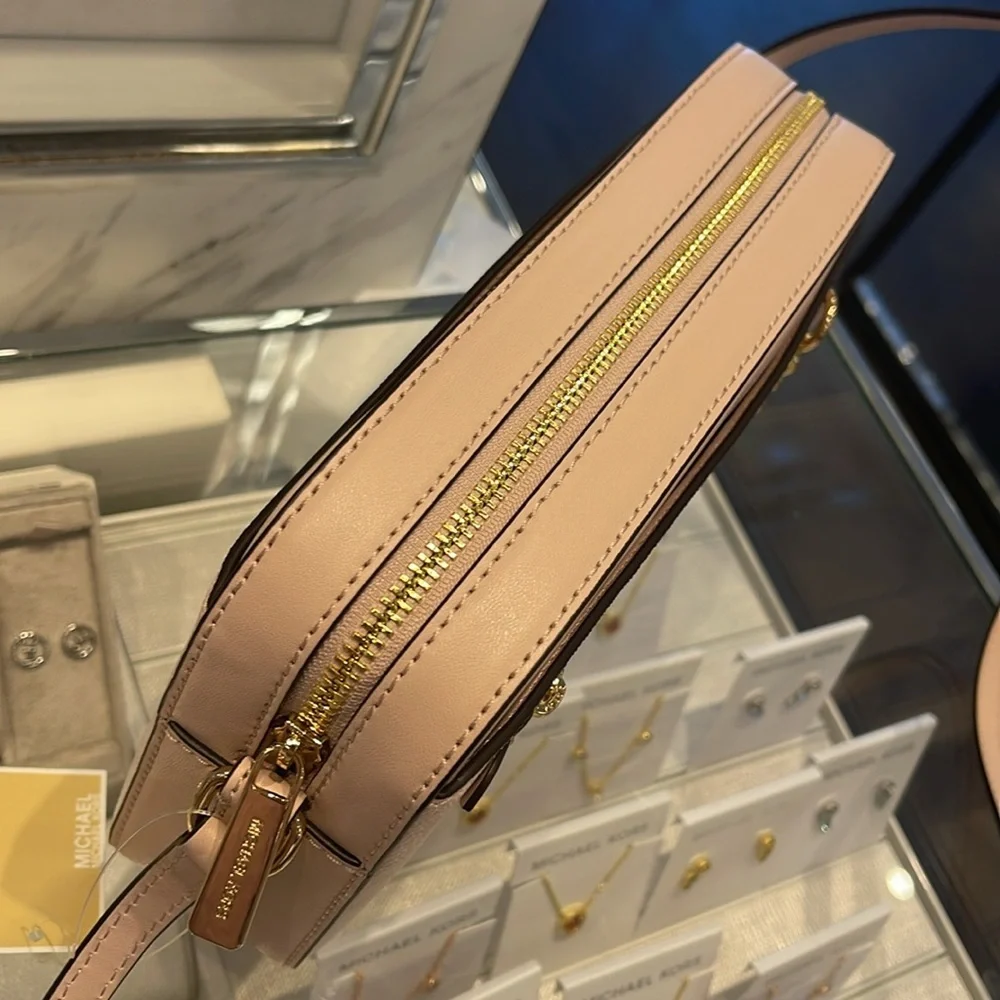MICHAEL KORS Jet Set Lg Ombré Signature Logo EW Crossbody Bag Powder Blush  NWT